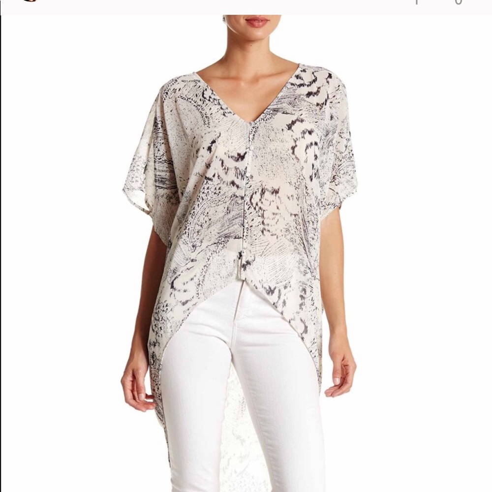 Astr Print High Low Blouse SIze S